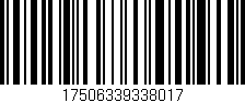 Código de barras (EAN, GTIN, SKU, ISBN): '17506339338017'