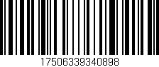 Código de barras (EAN, GTIN, SKU, ISBN): '17506339340898'