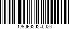 Código de barras (EAN, GTIN, SKU, ISBN): '17506339340928'