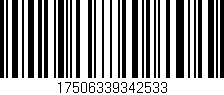 Código de barras (EAN, GTIN, SKU, ISBN): '17506339342533'