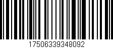 Código de barras (EAN, GTIN, SKU, ISBN): '17506339348092'