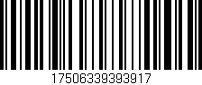 Código de barras (EAN, GTIN, SKU, ISBN): '17506339393917'