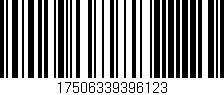 Código de barras (EAN, GTIN, SKU, ISBN): '17506339396123'