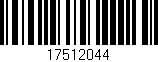 Código de barras (EAN, GTIN, SKU, ISBN): '17512044'