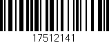 Código de barras (EAN, GTIN, SKU, ISBN): '17512141'