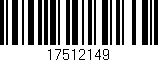 Código de barras (EAN, GTIN, SKU, ISBN): '17512149'