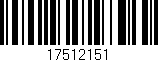 Código de barras (EAN, GTIN, SKU, ISBN): '17512151'
