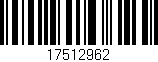 Código de barras (EAN, GTIN, SKU, ISBN): '17512962'
