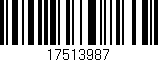 Código de barras (EAN, GTIN, SKU, ISBN): '17513987'