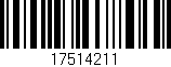Código de barras (EAN, GTIN, SKU, ISBN): '17514211'