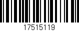 Código de barras (EAN, GTIN, SKU, ISBN): '17515119'