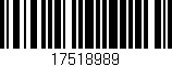 Código de barras (EAN, GTIN, SKU, ISBN): '17518989'