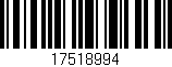 Código de barras (EAN, GTIN, SKU, ISBN): '17518994'