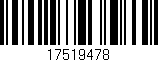 Código de barras (EAN, GTIN, SKU, ISBN): '17519478'