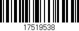 Código de barras (EAN, GTIN, SKU, ISBN): '17519538'
