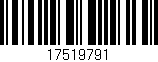 Código de barras (EAN, GTIN, SKU, ISBN): '17519791'