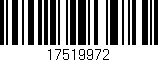 Código de barras (EAN, GTIN, SKU, ISBN): '17519972'