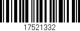Código de barras (EAN, GTIN, SKU, ISBN): '17521332'
