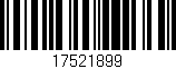 Código de barras (EAN, GTIN, SKU, ISBN): '17521899'