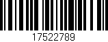 Código de barras (EAN, GTIN, SKU, ISBN): '17522789'