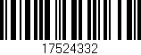 Código de barras (EAN, GTIN, SKU, ISBN): '17524332'