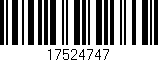 Código de barras (EAN, GTIN, SKU, ISBN): '17524747'