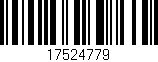 Código de barras (EAN, GTIN, SKU, ISBN): '17524779'