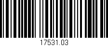 Código de barras (EAN, GTIN, SKU, ISBN): '17531.03'