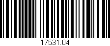 Código de barras (EAN, GTIN, SKU, ISBN): '17531.04'