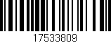 Código de barras (EAN, GTIN, SKU, ISBN): '17533809'