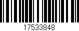 Código de barras (EAN, GTIN, SKU, ISBN): '17533848'