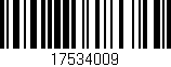 Código de barras (EAN, GTIN, SKU, ISBN): '17534009'