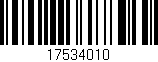 Código de barras (EAN, GTIN, SKU, ISBN): '17534010'