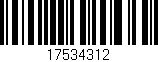 Código de barras (EAN, GTIN, SKU, ISBN): '17534312'