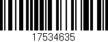 Código de barras (EAN, GTIN, SKU, ISBN): '17534635'