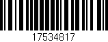 Código de barras (EAN, GTIN, SKU, ISBN): '17534817'