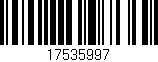 Código de barras (EAN, GTIN, SKU, ISBN): '17535997'