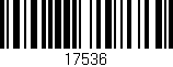 Código de barras (EAN, GTIN, SKU, ISBN): '17536'