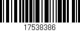 Código de barras (EAN, GTIN, SKU, ISBN): '17538386'