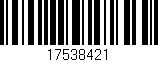 Código de barras (EAN, GTIN, SKU, ISBN): '17538421'