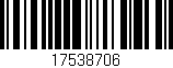 Código de barras (EAN, GTIN, SKU, ISBN): '17538706'