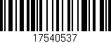 Código de barras (EAN, GTIN, SKU, ISBN): '17540537'