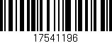 Código de barras (EAN, GTIN, SKU, ISBN): '17541196'