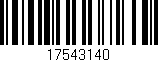 Código de barras (EAN, GTIN, SKU, ISBN): '17543140'