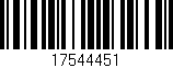 Código de barras (EAN, GTIN, SKU, ISBN): '17544451'