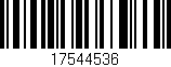 Código de barras (EAN, GTIN, SKU, ISBN): '17544536'