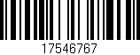 Código de barras (EAN, GTIN, SKU, ISBN): '17546767'