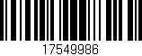 Código de barras (EAN, GTIN, SKU, ISBN): '17549986'