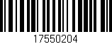 Código de barras (EAN, GTIN, SKU, ISBN): '17550204'