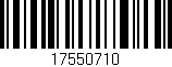Código de barras (EAN, GTIN, SKU, ISBN): '17550710'